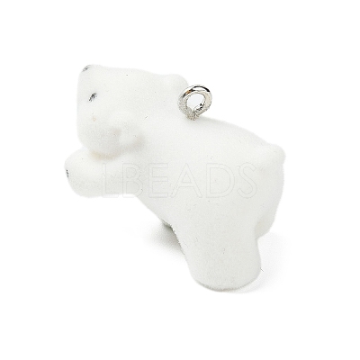 Flocky Opaque Resin Pendants LS-RESI-G105-06C-1