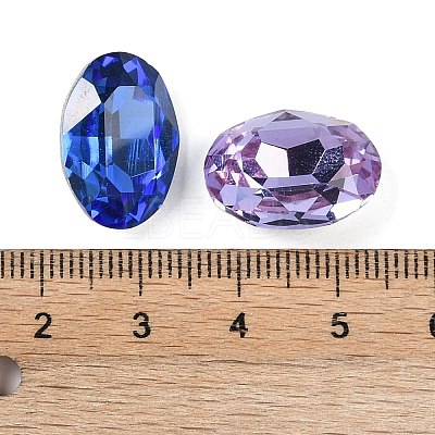 Glass Pointed Back Rhinestone Cabochons RGLA-A010-20x30mm-M-1