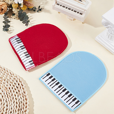 2Pcs 2 Styles Velvet & Microfiber Piano Wiping Gloves AJEW-CN0006-28-1