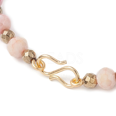 3Pcs 3 Colors Glass Beaded Bracelets for Women BJEW-JB12137-1