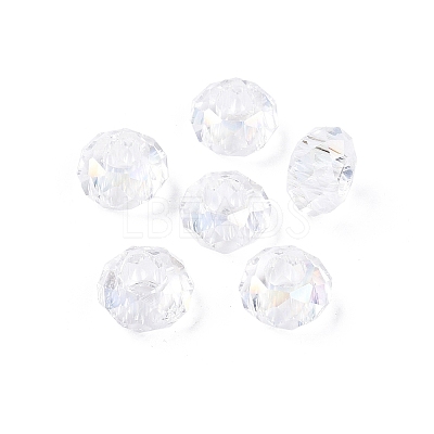 Transparent Glass European Beads GPDL-N005-D14mm-A01-1