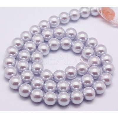 Eco-Friendly Dyed Glass Pearl Round Beads Strands HY-A002-6mm-RB004-1