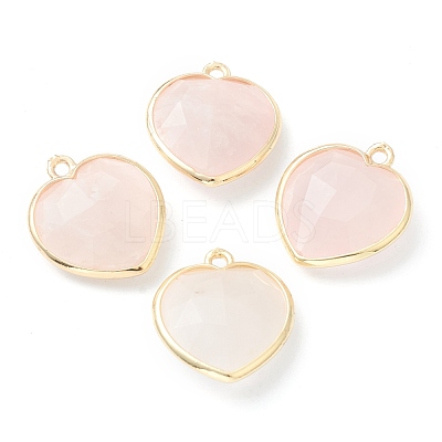 Natural Rose Quartz Pendants G-B009-03G-A-1
