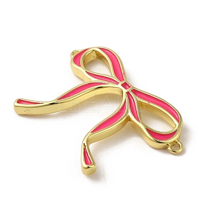 Brass Enamel Connector Charms KK-D098-01G-02-1