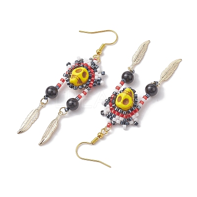 Iron Dangle Stud Earring EJEW-MZ00189-04-1