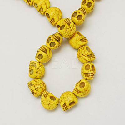 Synthetical Turquoise Beads Strands TURQ-S105-10x10mm-01-1