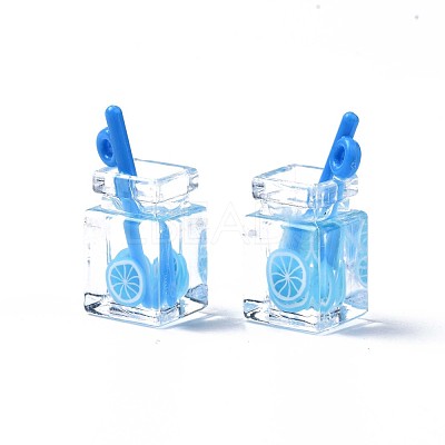 Imitation Drink Resin Pendants CRES-S359-32C-1