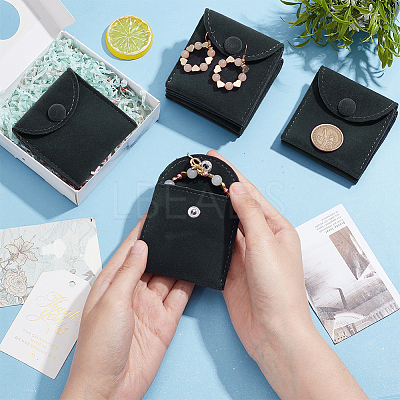 Velvet Jewelry Flap Pouches with Snap Button TP-WH0007-10B-1