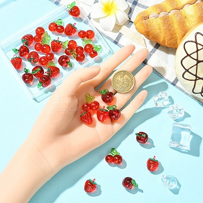 30Pcs 3 Styles Transparent Acrylic Pendants OACR-YW0003-48-1