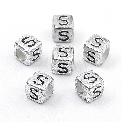 Plated Acrylic Beads X1-PB43C9308-S-1