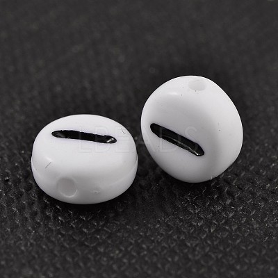 Acrylic Horizontal Hole Letter Beads X-PL37C9070-I-1