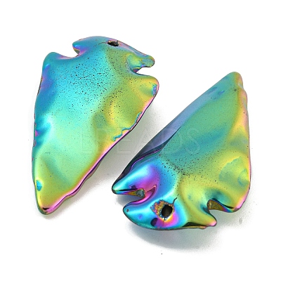 Electroplated Synthetic Non-Magnetic Hematite Pendants G-C136-03A-1