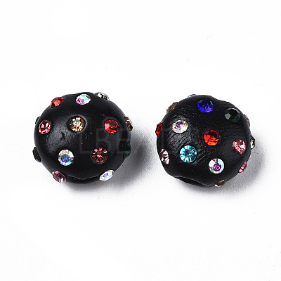 Polymer Clay Rhinestone Beads RB-S056-27I-1