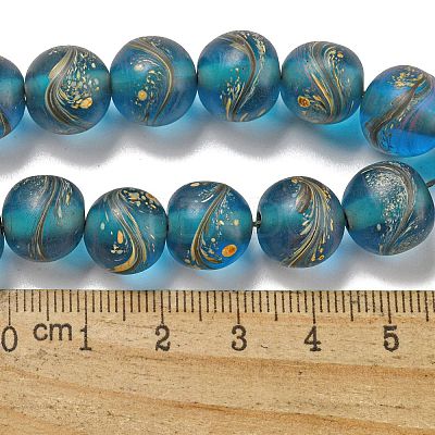 Handmade Lampwork Beads Strands BLOW-D006-07H-1