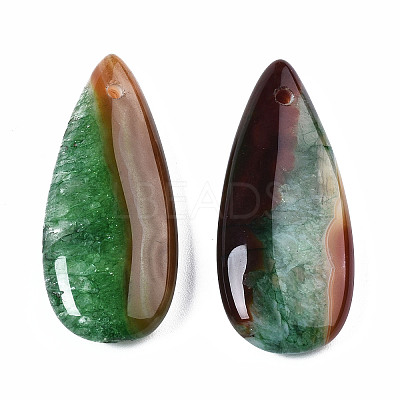 Natural Brazilian Agate Pendants X-G-S364-099B-1