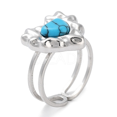 Ion Plating(IP) 304 Stainless Steel Ring RJEW-B059-04P-02-1