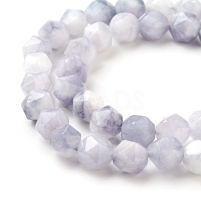 Natural White Jade Beads Strands G-F545-E-1