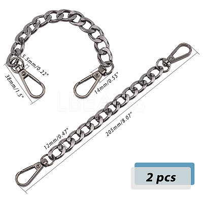 Aluminum Curb Chain Bag Shoulder Straps FIND-PH0010-43B-1