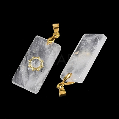 Natural Quartz Crystal Faceted Pendants G-A298-01G-10-1