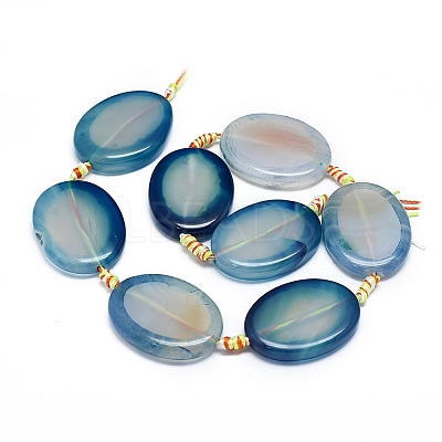 Natural Banded Agate/Striped Agate Beads Strands G-L544-026A-1