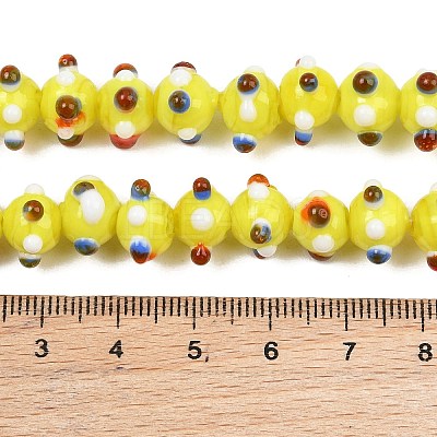 Handmade Bumpy Lampwork Beads Strands LA-CBA05D6-01-02-1