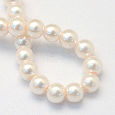 Baking Paint Pearlized Glass Pearl Round Bead Strands X-HY-Q003-6mm-41-1
