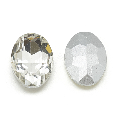 Pointed Back Glass Rhinestone Cabochons RGLA-T080-10x14mm-1