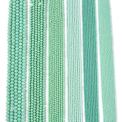 Opaque Solid Color Imitation Jade Glass Beads Strands LS-EGLA-A044-P6mm-D14-1