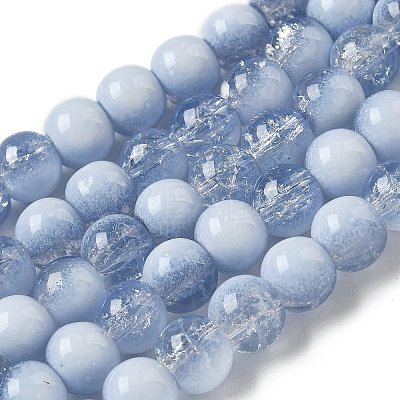 Crackle Glass Beads Strands GLAA-U001-8mm-14-1
