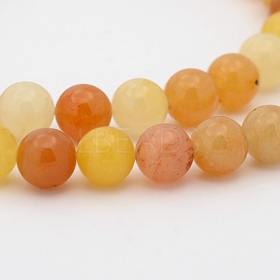 Natural Topaz Jade Round Bead Strands G-P070-24-6mm-1