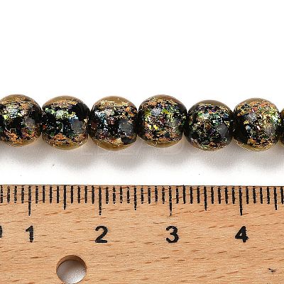 Handmade Dichroic Foil Glass Beads Strands DICH-U001-02H-1