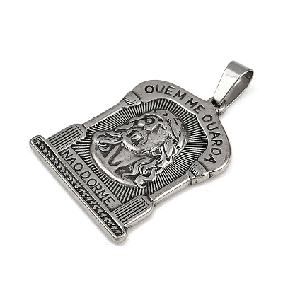 304 Stainless Steel Pendants STAS-C131-02B-AS-1