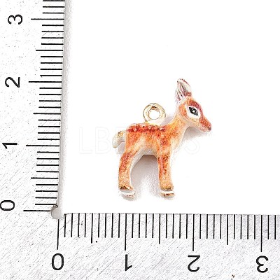 Animal Alloy Enamel Pendants X-ENAM-P264-03A-G-1