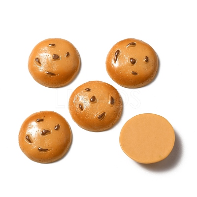 Opaque Resin Biscuits Cabochons RESI-WH0035-41C-1