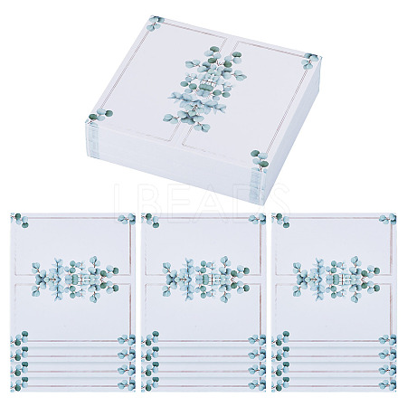 80Pcs Rectangle Paper Table Place Cards AJEW-TA0003-64B-1