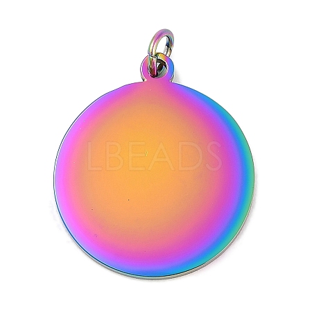 Ion Plating(IP) 304 Stainless Steel Pendants STAS-I311-33H-RC-1