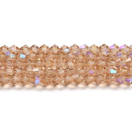 Transparent Electroplate Glass Beads Strands EGLA-A039-T2mm-L12-1