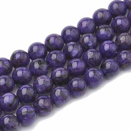 Natural Chalcedony Beads Strands G-S333-8mm-011-1