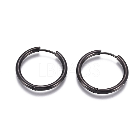 304 Stainless Steel Huggie Hoop Earrings EJEW-G272-01-20mm-B-1