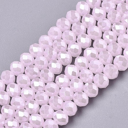 Electroplate Glass Beads Strands EGLA-A034-J10mm-A03-1