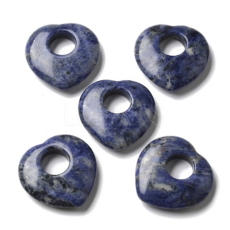 Natural Sodalite Hollow Pendants G-C167-06C-1