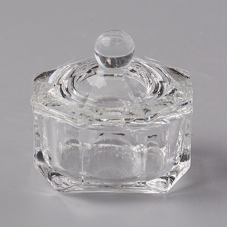Octagonal Nail Art Glass Dappen Dish MRMJ-WH0060-11-1