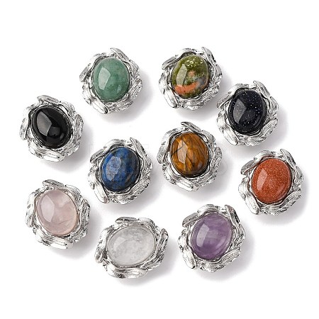 Natural & Synthetic Mixed Gemstone Oval Multi-Strand Links G-G207-02P-1