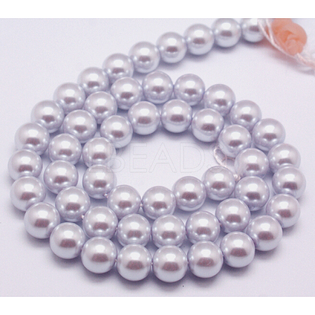 Eco-Friendly Dyed Glass Pearl Round Beads Strands HY-A002-6mm-RB004-1