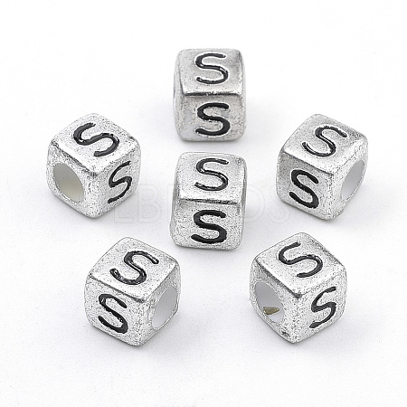 Plated Acrylic Beads X1-PB43C9308-S-1