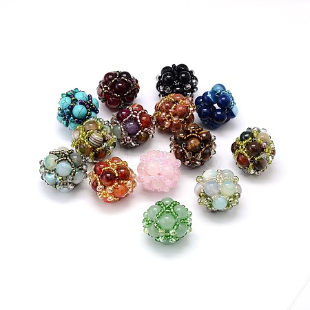 Natural & Synthetic Mixed Stone Beads G-O053-B-M-1