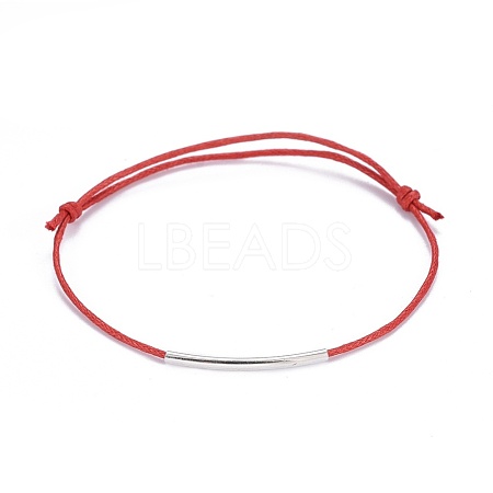 Adjustable Waxed Cotton Cord Bracelets BJEW-JB04206-01-1