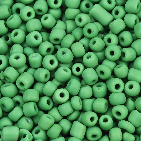 Frosted Opaque 6/0 Glass Seed Beads SEED-R029-4mm-A10-1