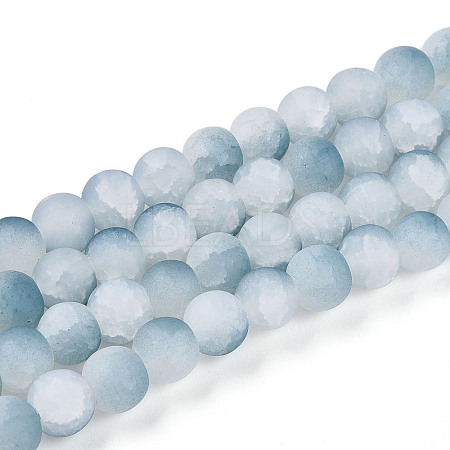 Crackle Glass Beads Strands GLAA-N009-8mm-06-1