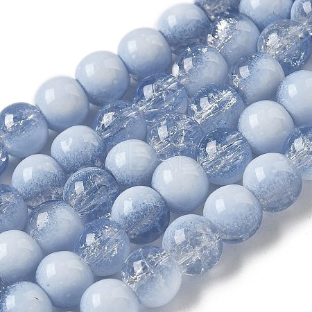 Crackle Glass Beads Strands GLAA-U001-8mm-14-1